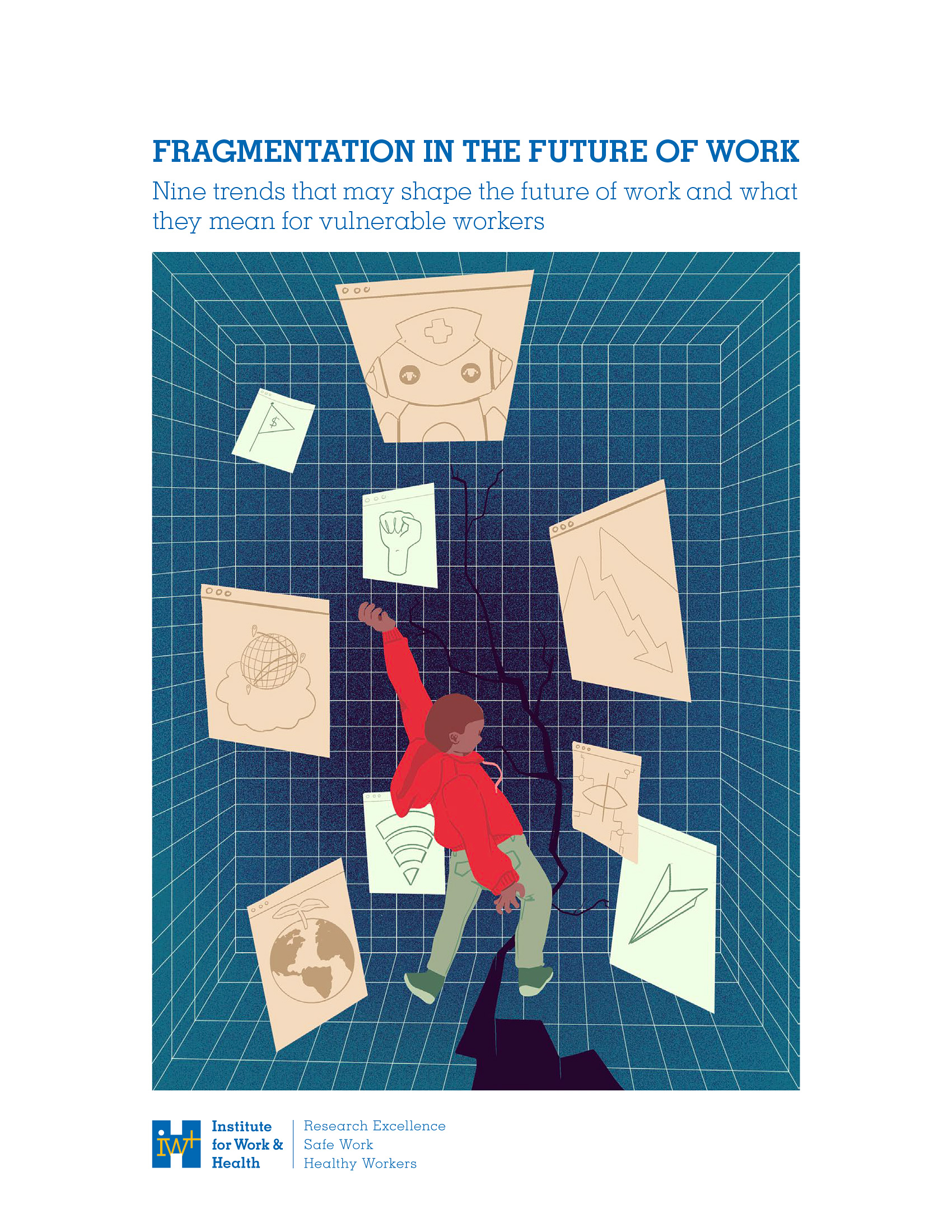 Cover of report titled Fragmentation in the future of work