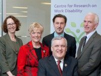Photo at launch of Centre for Research on Work Disability Policy