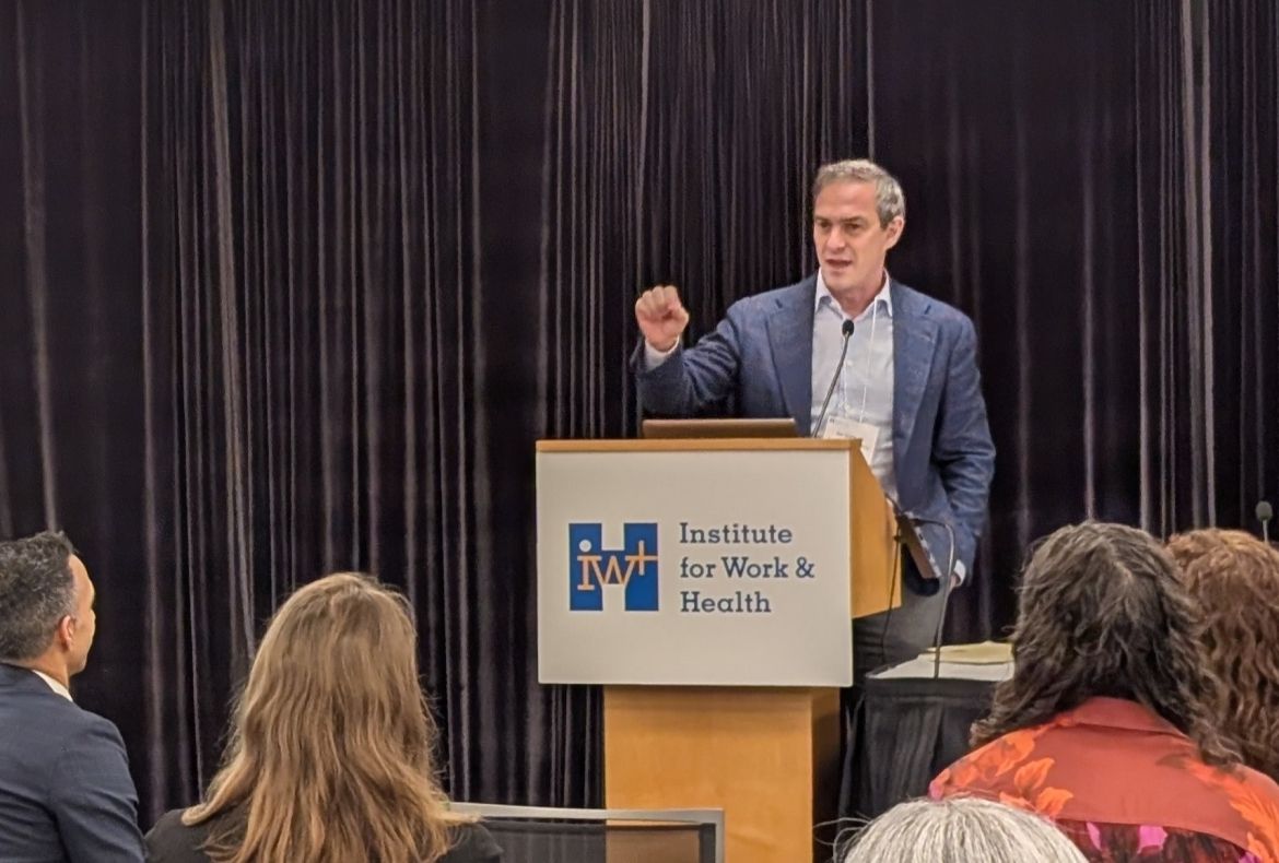 Dr. Avi Goldfarb speaks at the PAIQ launch event.