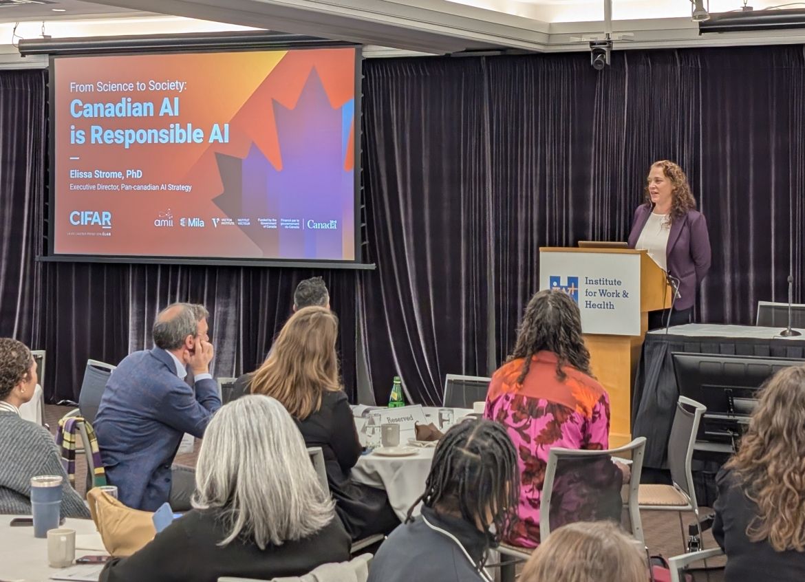 Dr. Elissa Strome speaks at PAIQ launch event.