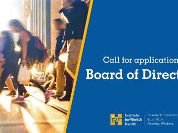 Text reads: "Call for applications, Board of Directors"