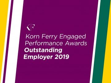 Korn Ferry Engaged Performance Awards Outstanding Employer 2019 badge