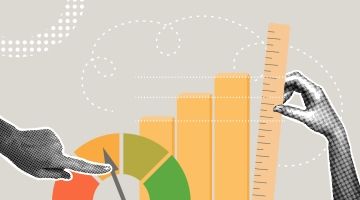 A halftone collage illustrating different types of measurement instruments