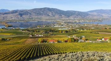 A vista of a small town in British Columbia