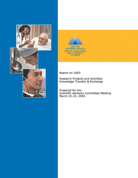 Accomplishments report 2003 cover