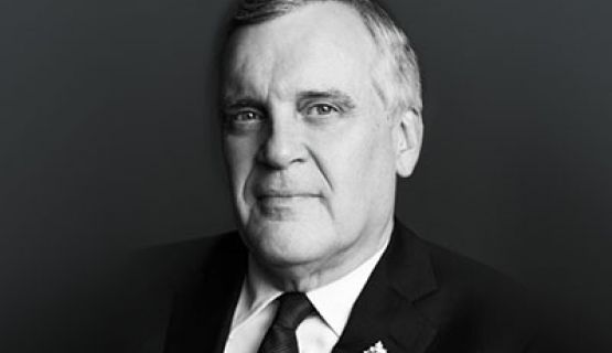 Black and white portrait of David Onley