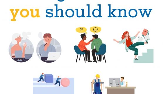 A poster with five scenes from the handout. The title reads: "5 things we think you should know."