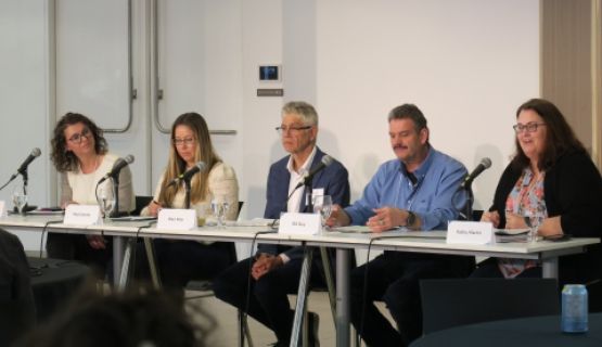 Image of panel members from the March 2024 Opioids and Work workshop hosted by OCRC and IWH