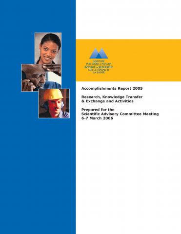 Accomplishments report 2005 cover