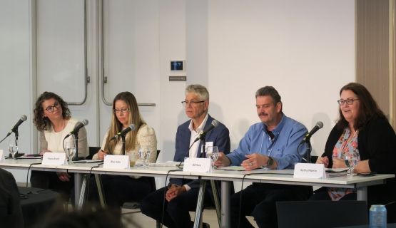 Image of panel members from the March 2024 Opioids and Work workshop hosted by OCRC and IWH